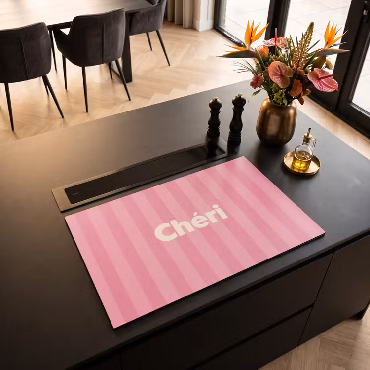 Inductie beschermer - Gestreept - Roze - Chéri — 3