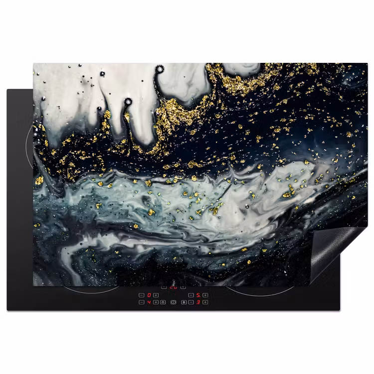 Inductie beschermer - Marmer - Abstract - Goud - Luxe — 2