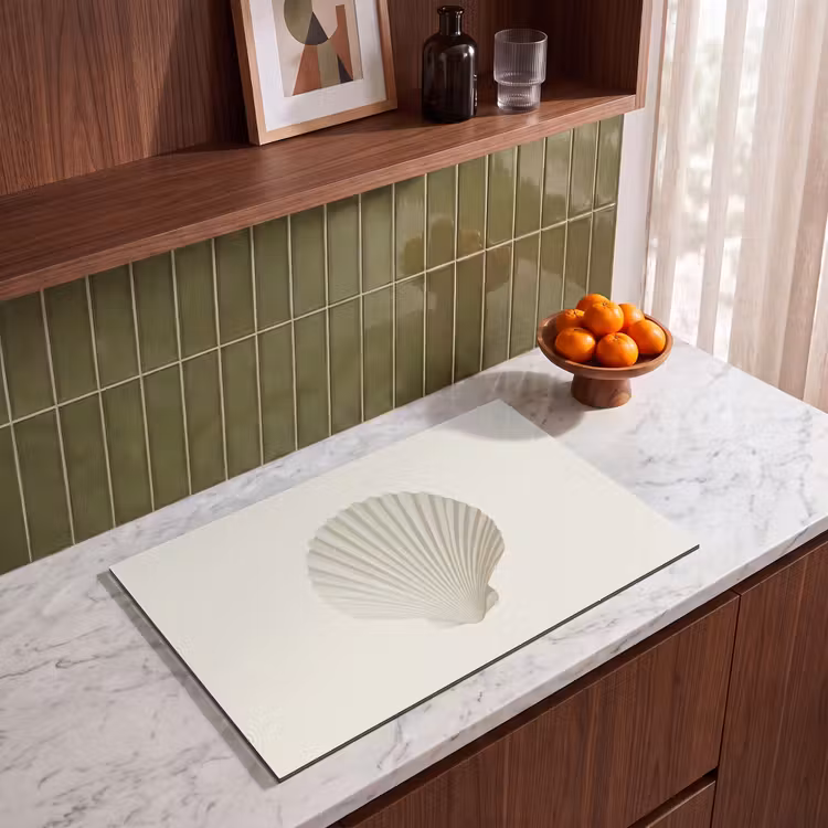 Inductie beschermer - Schelp - Minimalistisch - Wit — 4
