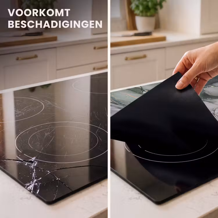 Inductie beschermer - Luxe - Marmer - Groen — 1