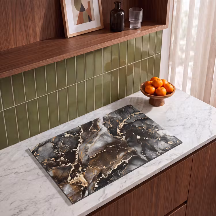 Inductie beschermer - Marmer - Goud - Glitter - Luxe — 4