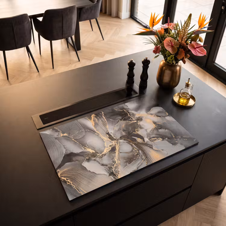 Inductie beschermer - Geologisch Goud op Marmer — 3