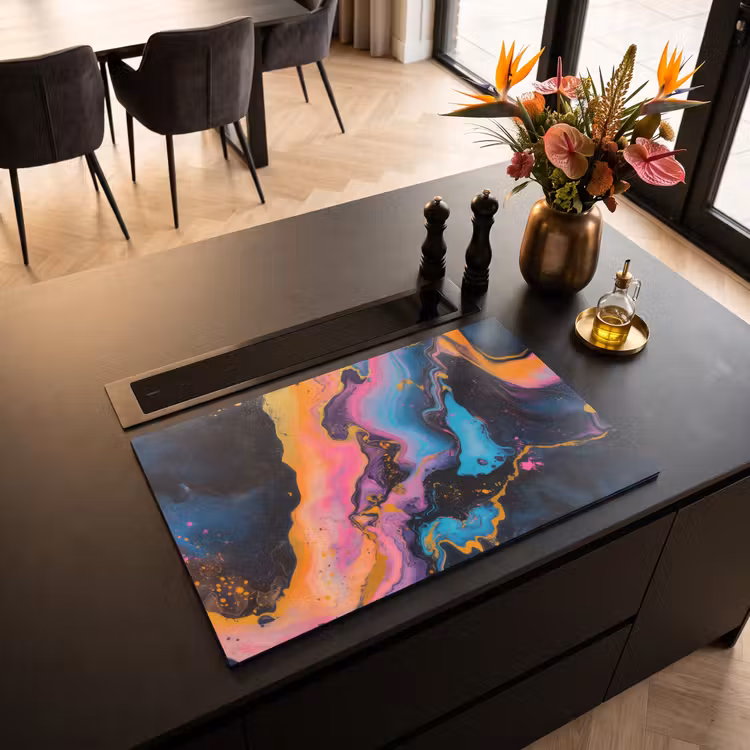 Inductie beschermer - Modern - Marmer - Oranje — 3