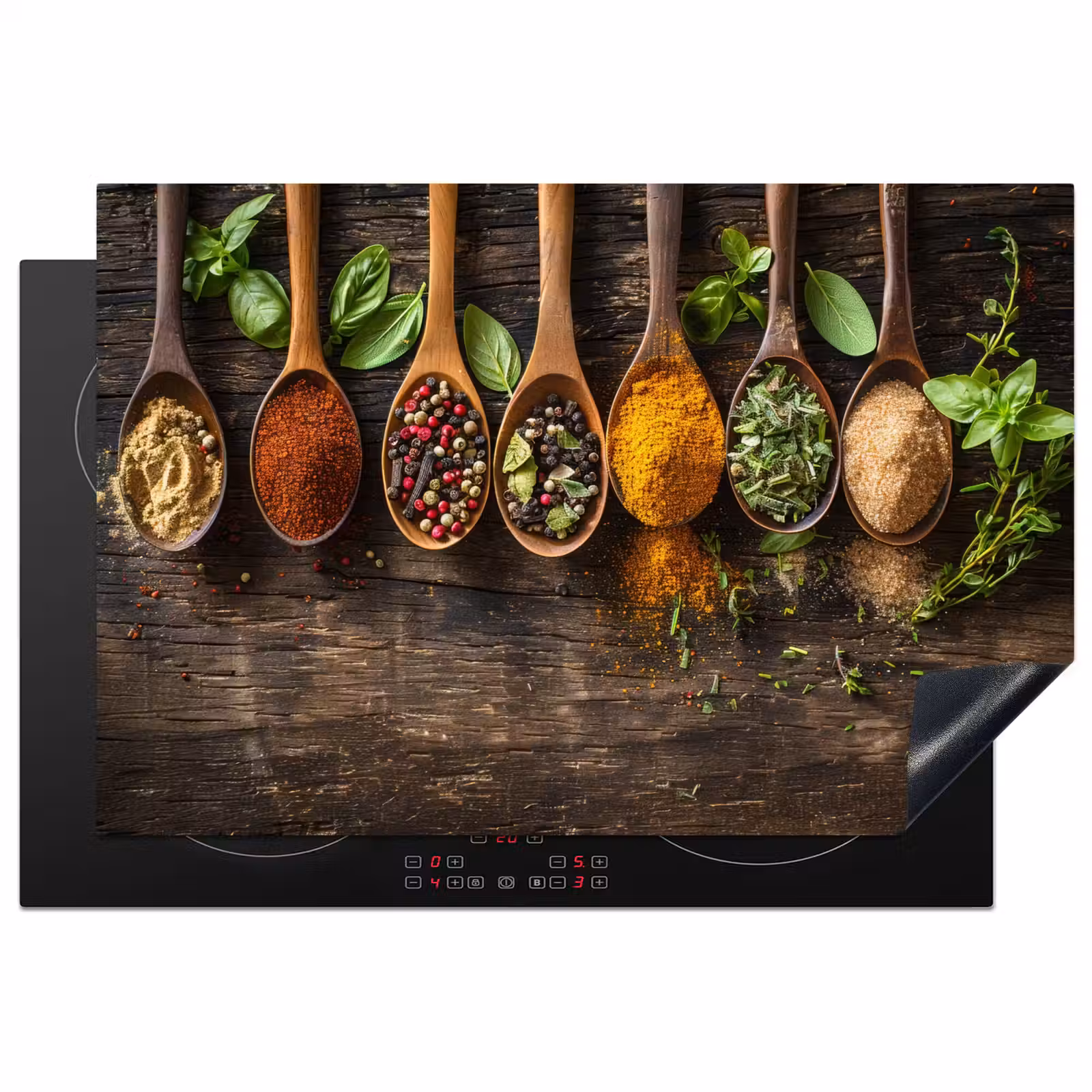 Inductie beschermer - Lepels - Hout - Groen — 1