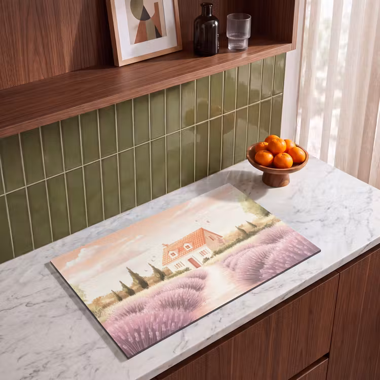 Inductie beschermer - Lavendelveld - Huis - Paars — 4