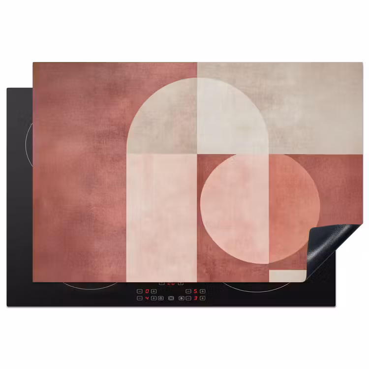 Inductie beschermer - Figuren - Abstract - Roze — 2