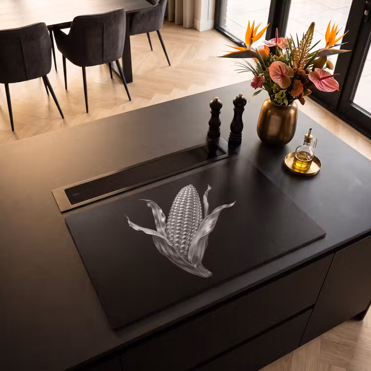 Inductie beschermer - Maïskolf - Glanzend metaal - Elegant — 3