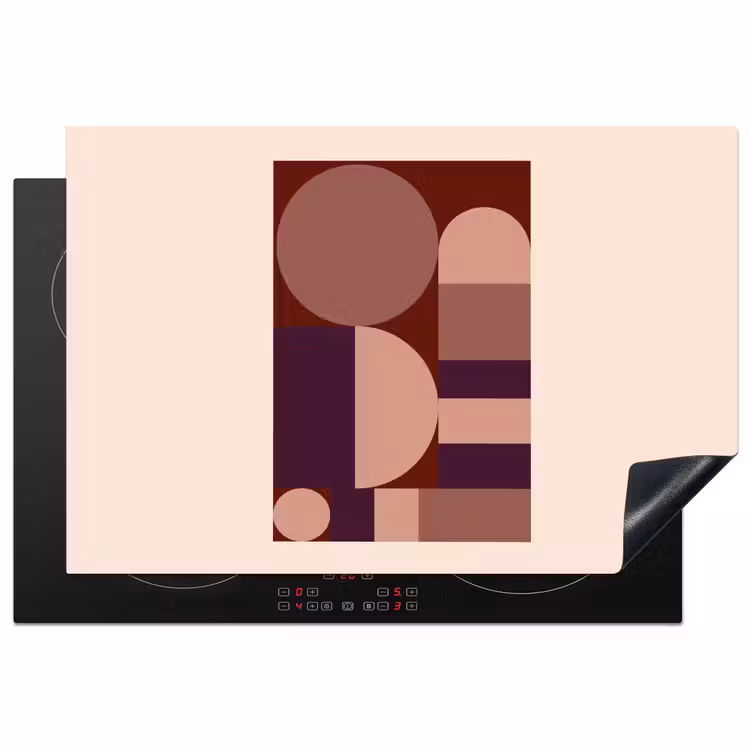 Inductie beschermer - Geometrisch - Cirkels - Rood — 2