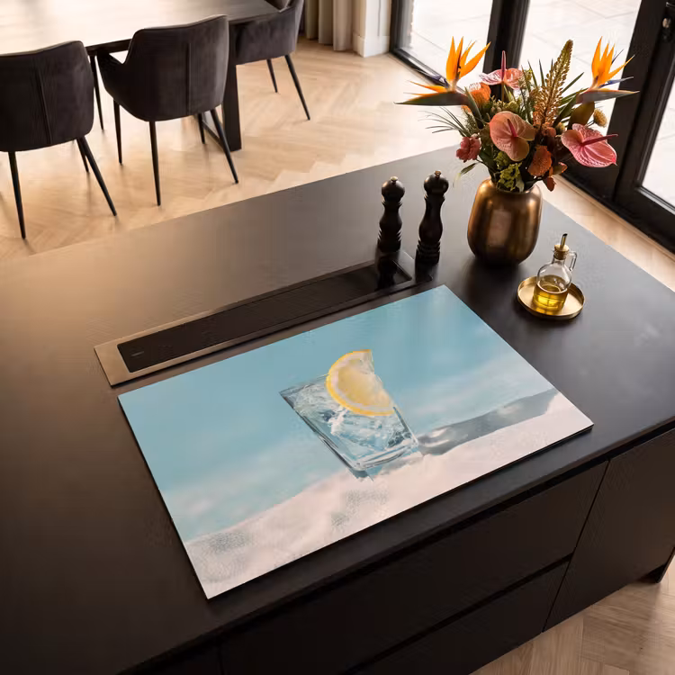 Inductie beschermer - Glas - ijsblokjes - Citroen — 3
