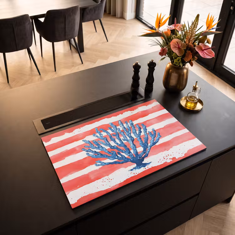 Inductie beschermer - Koraal - Verfstructuur - Rood - Blauw — 3