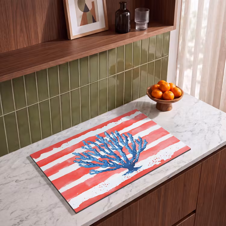 Inductie beschermer - Koraal - Verfstructuur - Rood - Blauw — 4