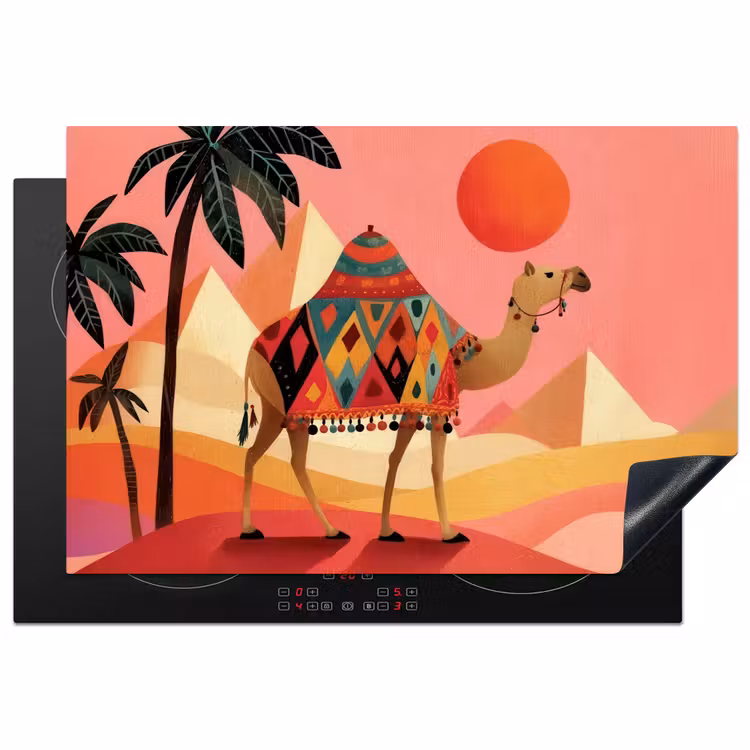 Inductie beschermer - Kameel - Pyramides - Rode zon — 2