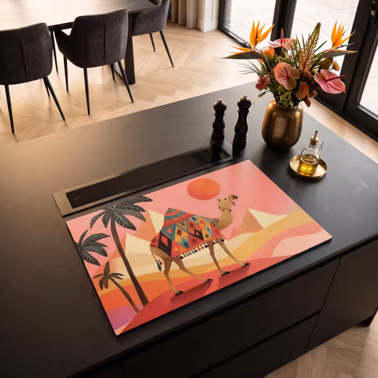 Inductie beschermer - Kameel - Pyramides - Rode zon — 3
