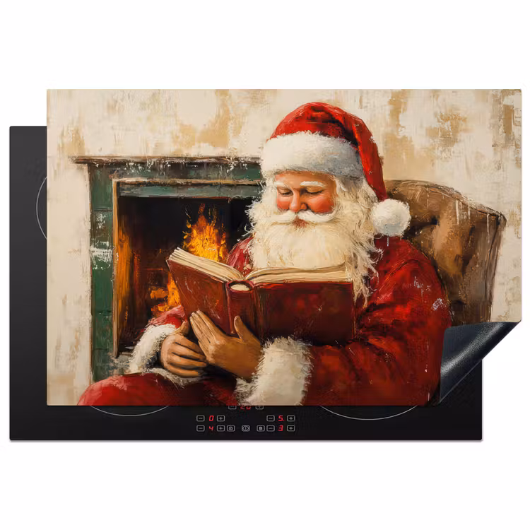 Inductie beschermer - Kerst - Kerstman - Winter - Open Haard — 2