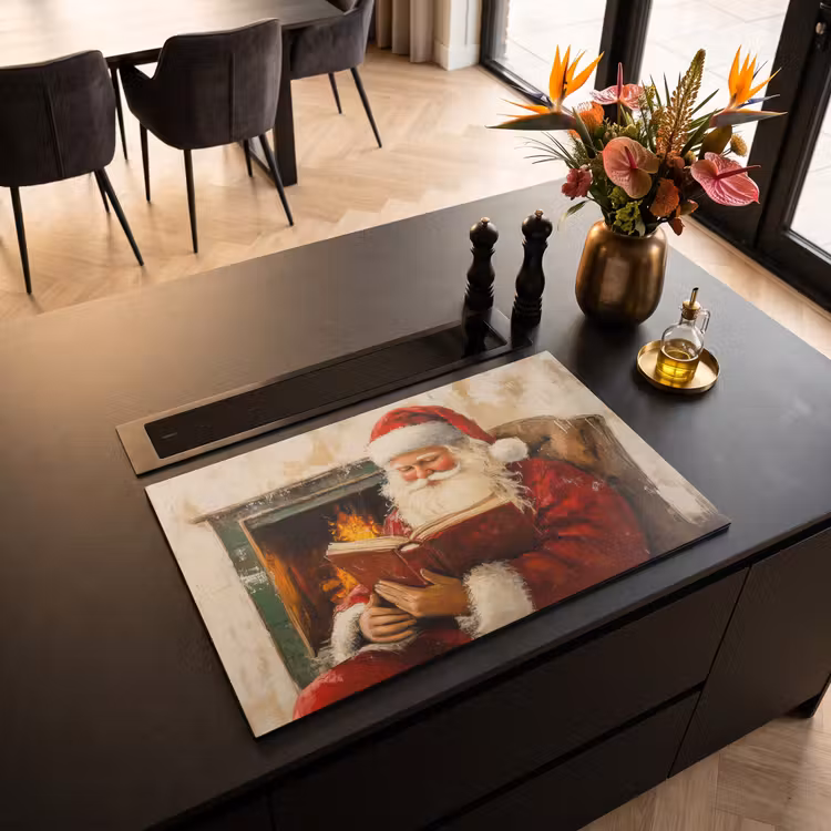 Inductie beschermer - Kerst - Kerstman - Winter - Open Haard — 3