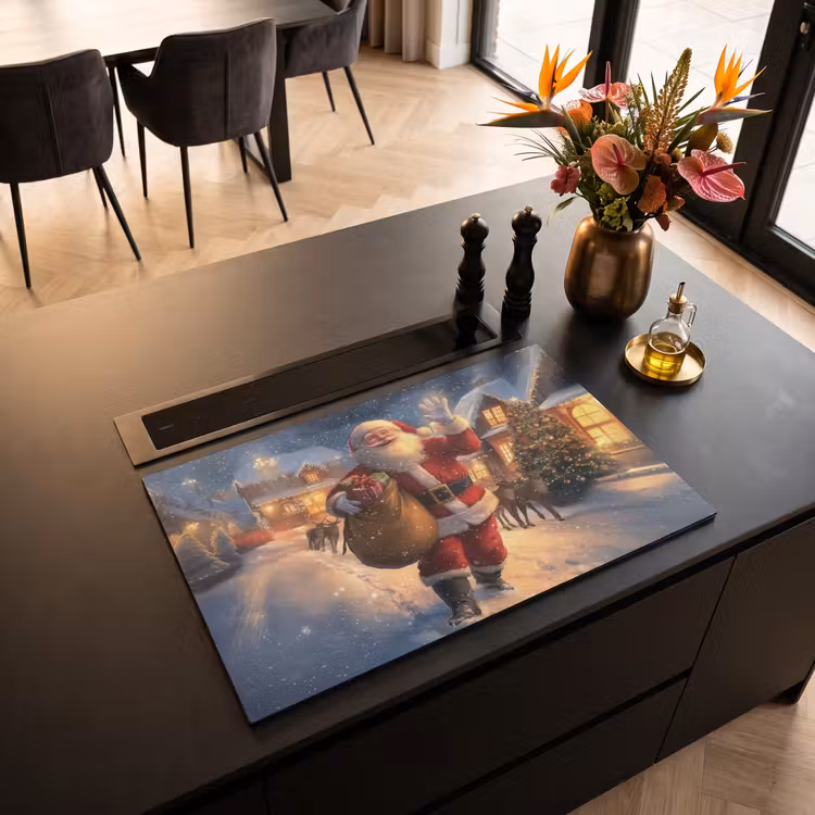 Inductie beschermer - Kerstman - Dorp - Hert - Donker — 3