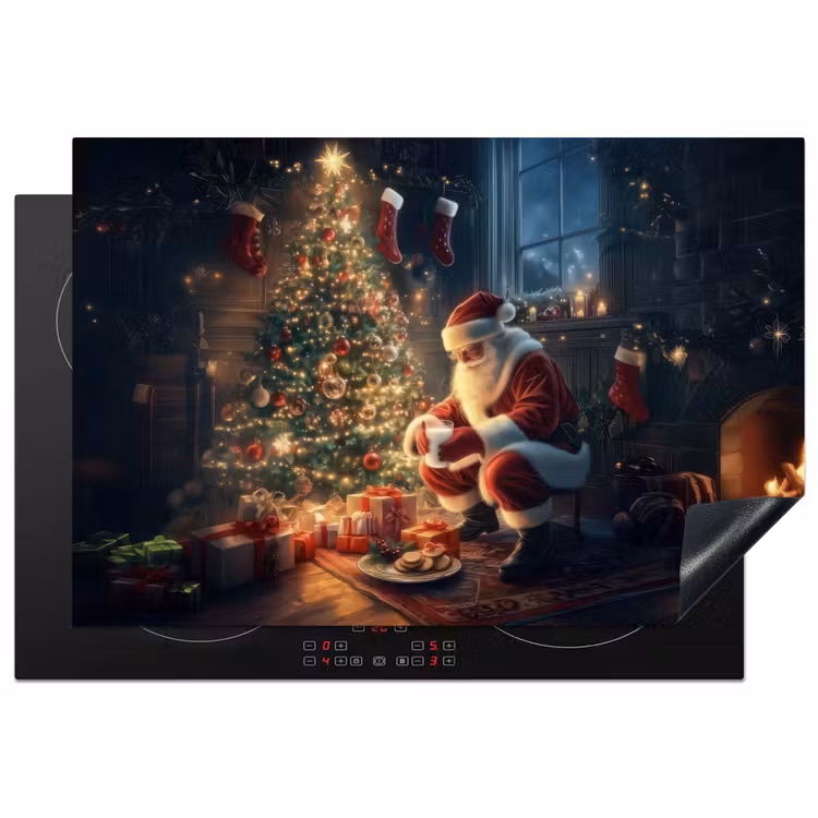 Inductie beschermer - Kerstman - Haard - Donker — 2