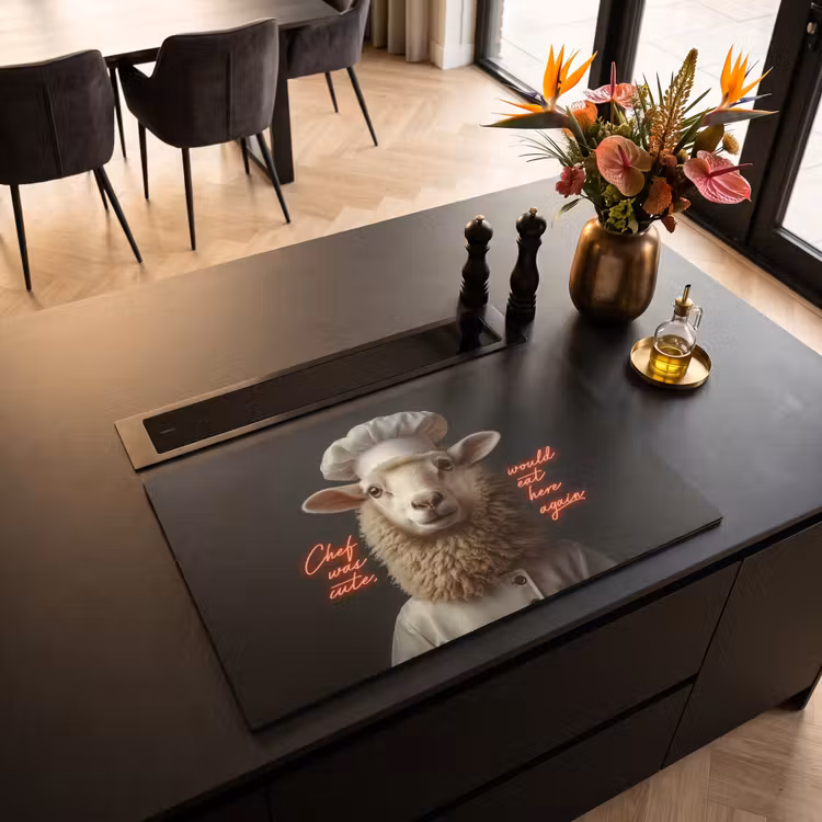 Inductie beschermer - Schaap - Kokskleding - Neon - Quote — 3