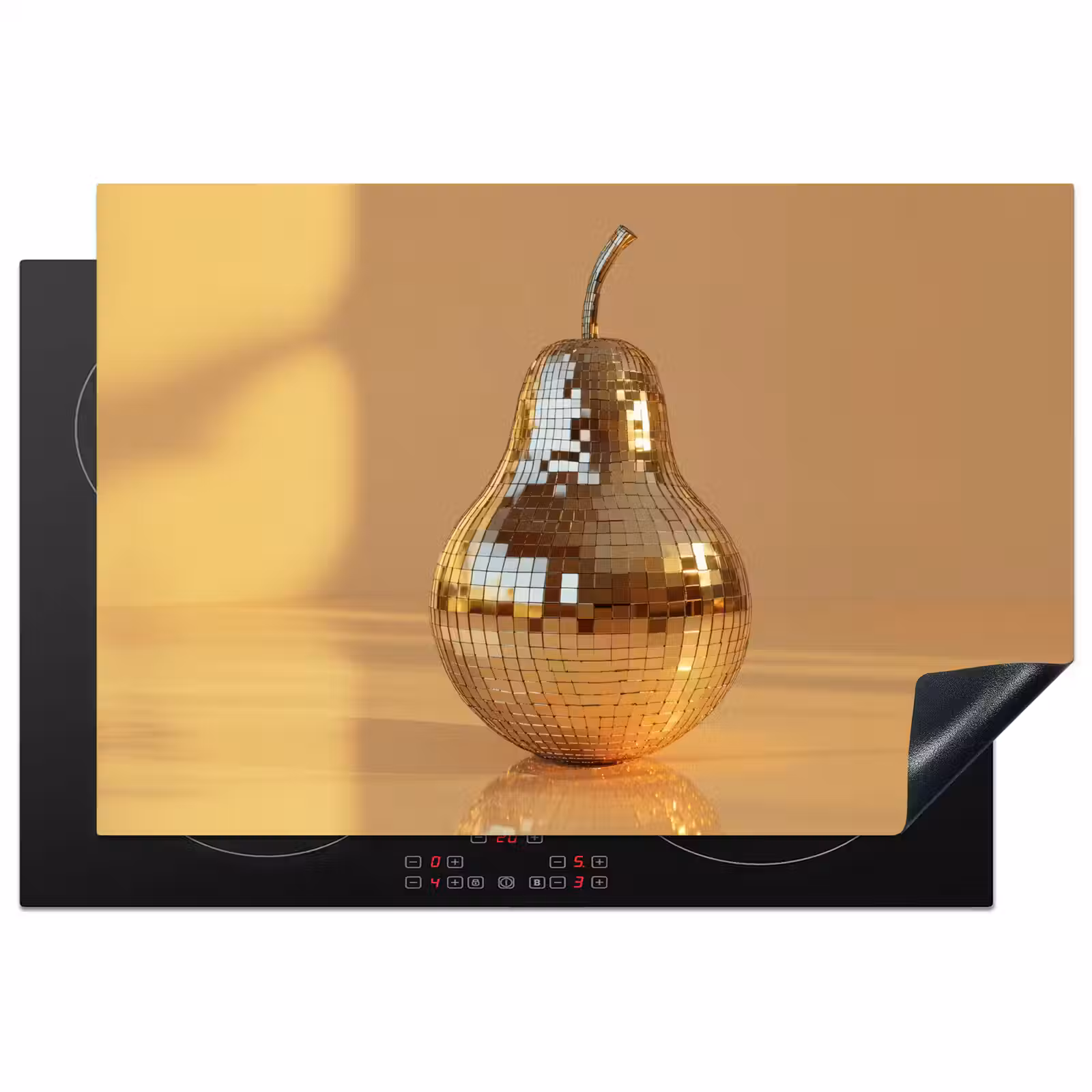 Inductie beschermer - Goud - Disco - Glitter - Peer — 1