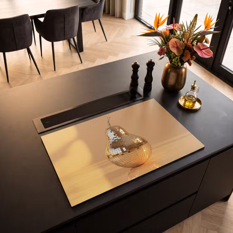 Inductie beschermer - Goud - Disco - Glitter - Peer — 3