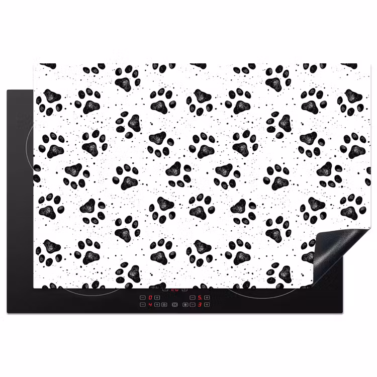 Inductie beschermer - Paw - Pattern -Black — 1