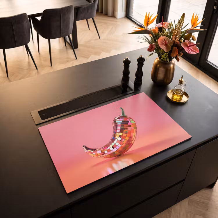 Inductie beschermer - Peper - Disco - Rood - Glitter — 3