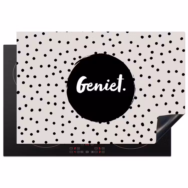 Inductie beschermer - Geniet - Quotes - Tekst - Stippen — 1