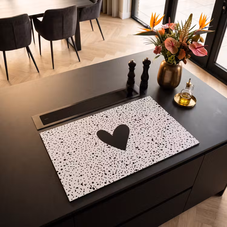 Inductie beschermer - Hartje - Stippen - Beige — 3