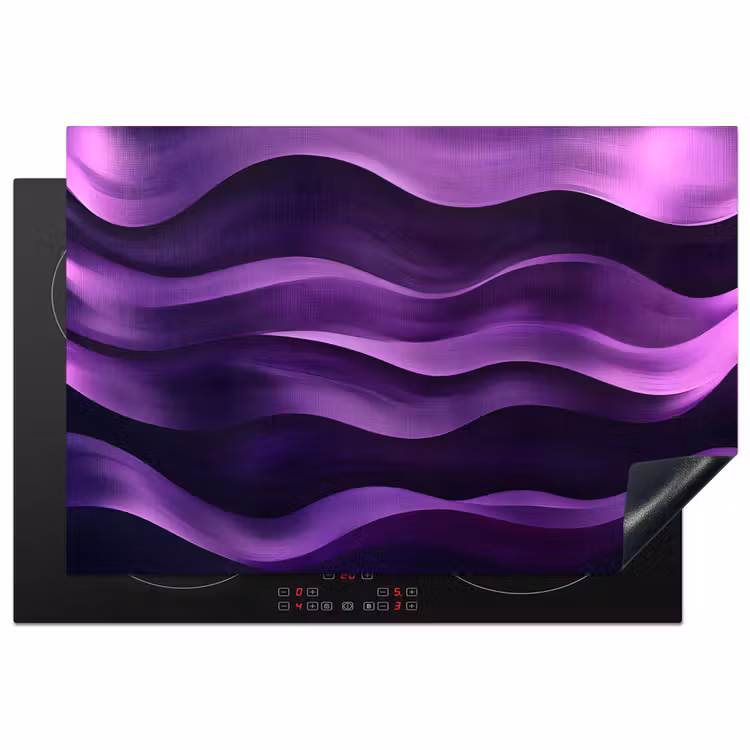 Inductie beschermer - Golven - Abstract - Paars — 1