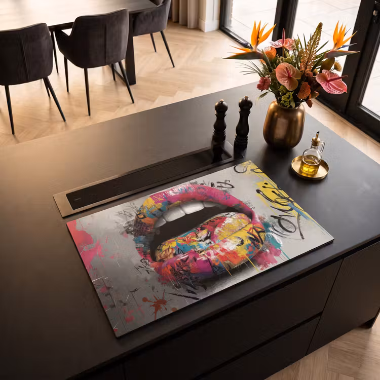 Inductie beschermer - Lippen - Graffiti - Expressief — 3