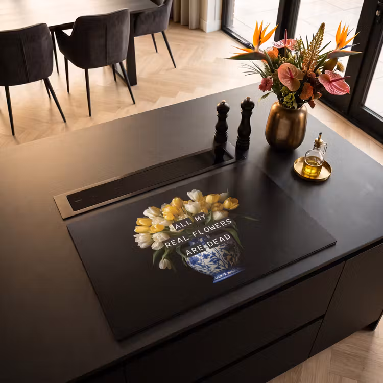 Inductie beschermer - Quotes - Bloem - Tulp - Geel — 3