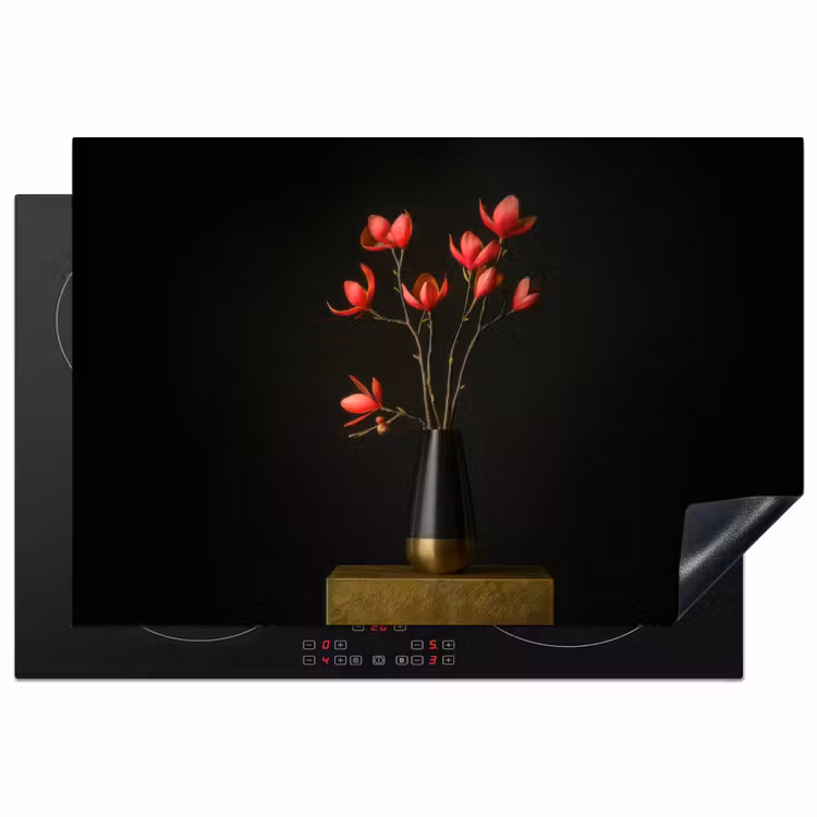 Inductie beschermer - Rode - Bloemen - Vaas — 2