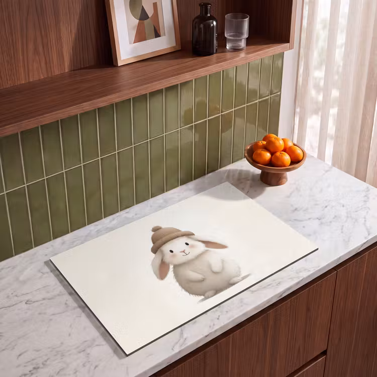 Inductie beschermer - Konijn - Muts - Oren - Beige — 4