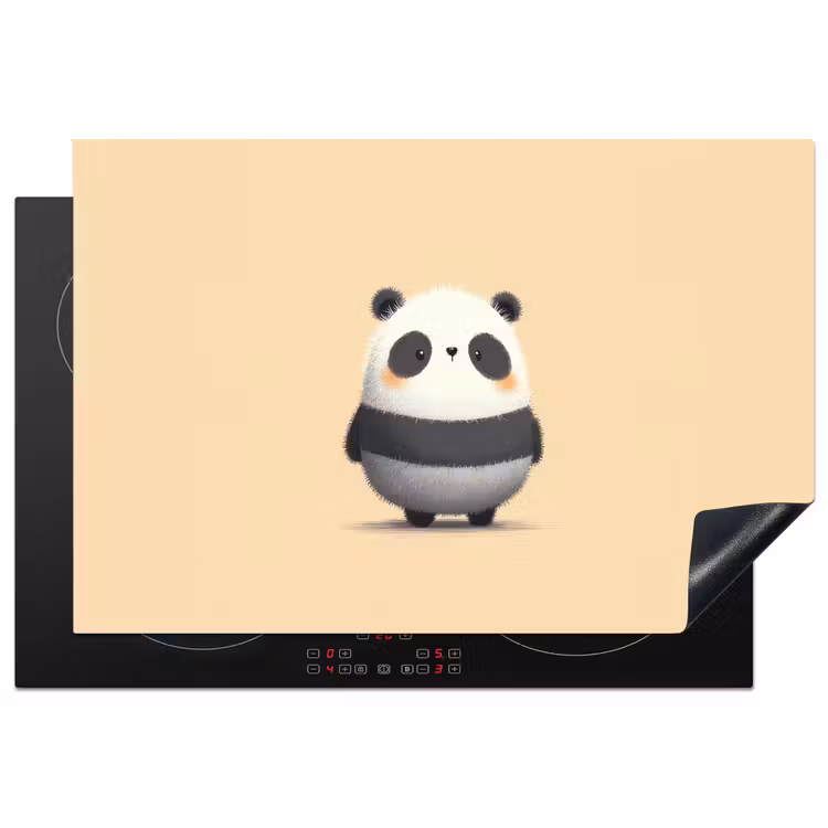 Inductie beschermer - Panda - Beige - Minimalistisch — 1