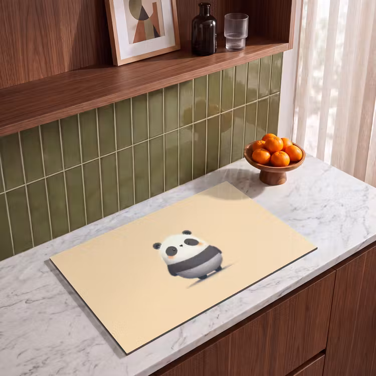 Inductie beschermer - Panda - Beige - Minimalistisch — 4