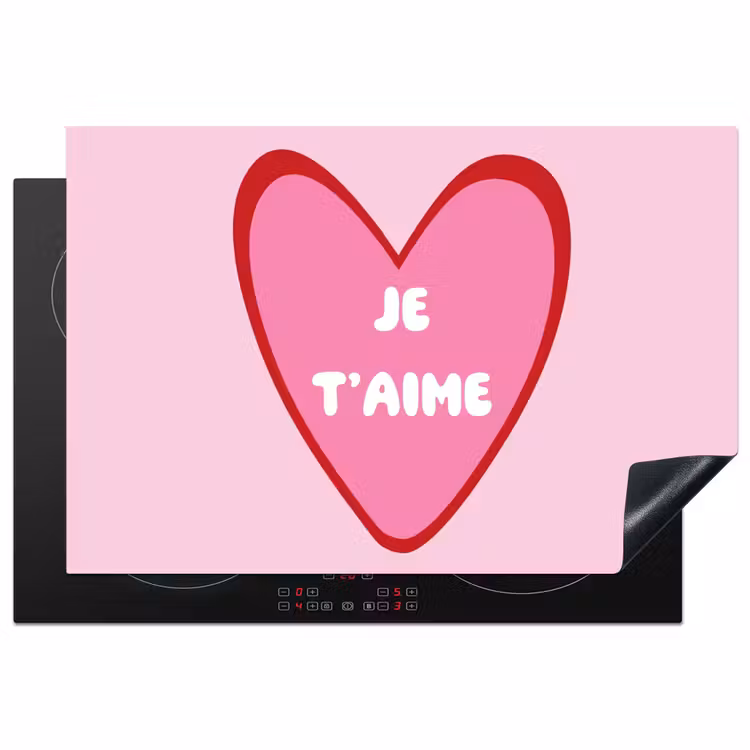 Inductie beschermer - Hart - Frans - Valentijn - Roze — 2