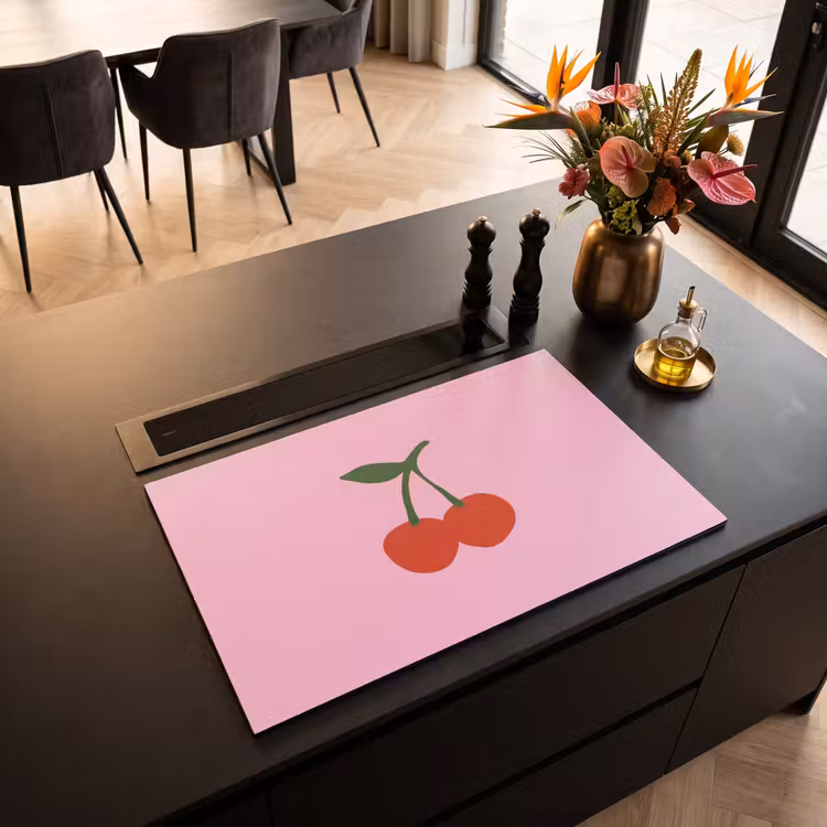 Inductie beschermer - Kersen - Roze - Illustratie — 3