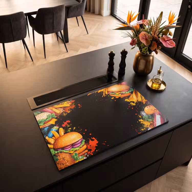 Inductie beschermer - Fastfood - Graffiti - Hamburger - Eten - Modern — 3