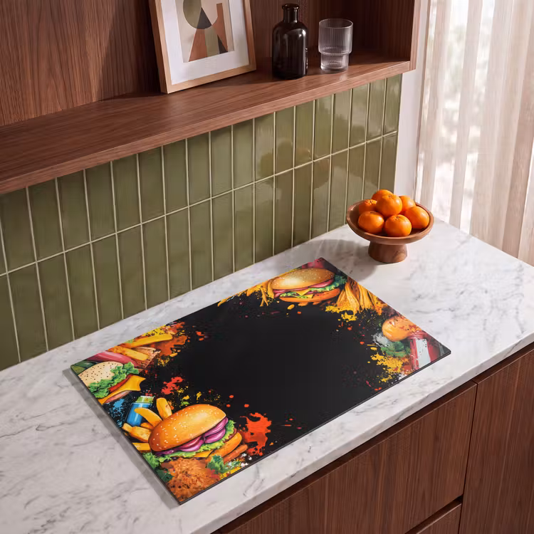 Inductie beschermer - Fastfood - Graffiti - Hamburger - Eten - Modern — 4