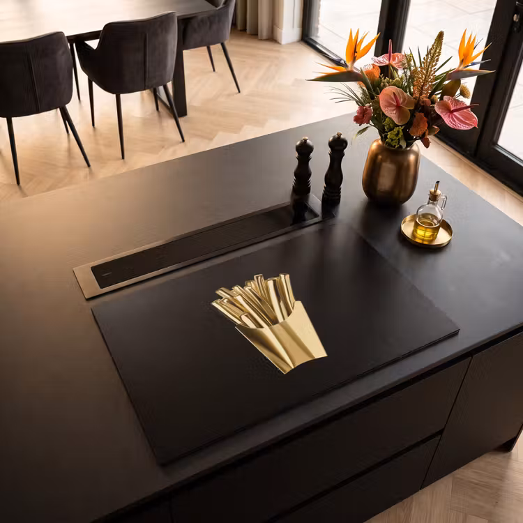 Inductie beschermer - Friet - Goud - Chrome - Eten — 3