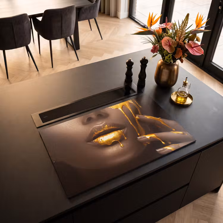 Inductie beschermer - Goud - Vrouw - Verf - Lippen - Luxe — 3