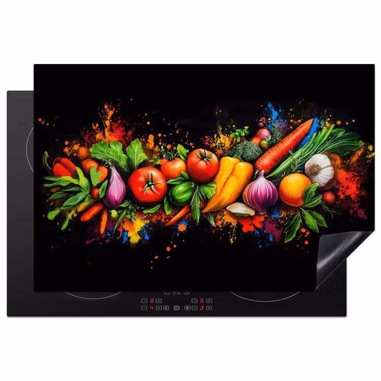 Inductie beschermer - Groente - Eten - Kruiden - Graffiti - Koken — 2
