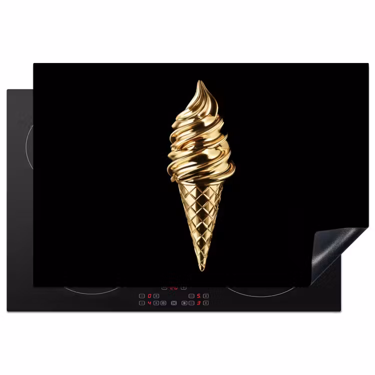 Inductie beschermer - Ijs - Goud - Zwart - Eten — 1