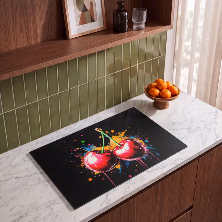 Inductie beschermer - Kersen - Fruit - Graffiti - Verf - Abstract - Modern - Kleurrijk — 4