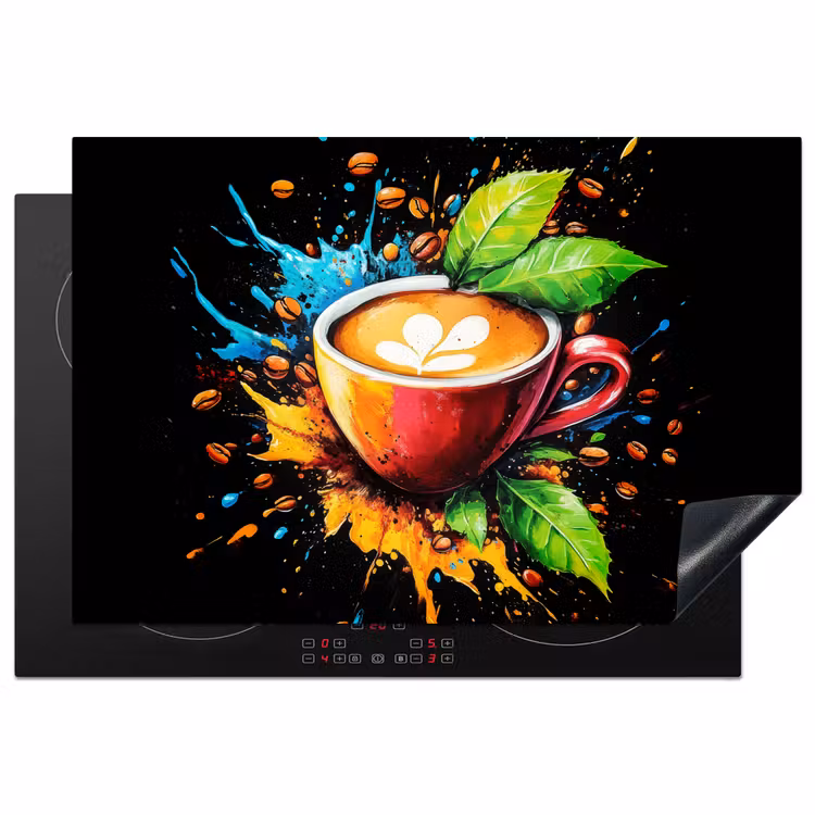 Inductie beschermer - Koffie - Graffiti - Drinken - Abstract — 2