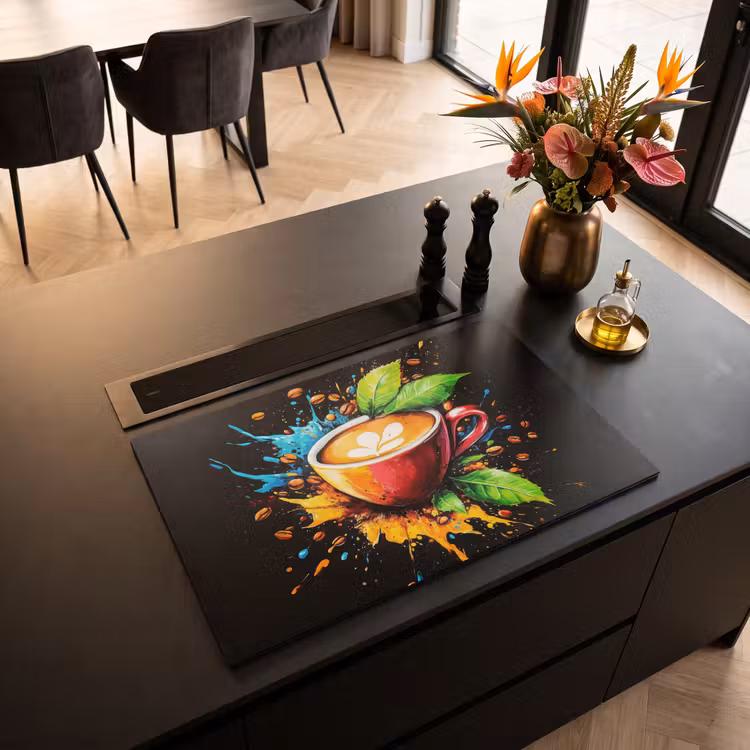 Inductie beschermer - Koffie - Graffiti - Drinken - Abstract — 3