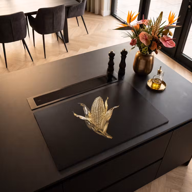 Inductie beschermer - Mais - Eten - Goud - Zwart — 3