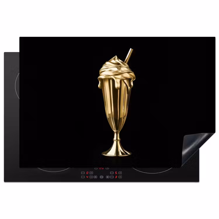 Inductie beschermer - Milkshake - Goud - Drinken - Zwart — 1