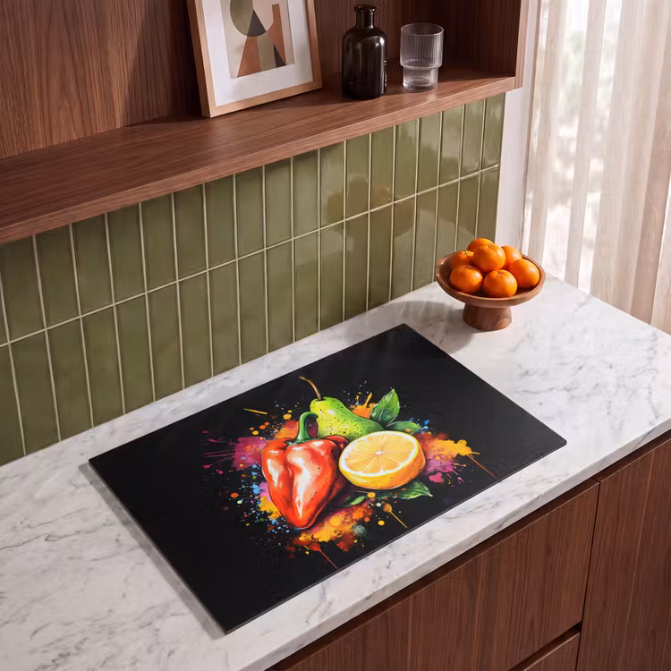 Inductie beschermer - Paprika - Peer - Citroen - Graffiti - Verf - Abstract — 4