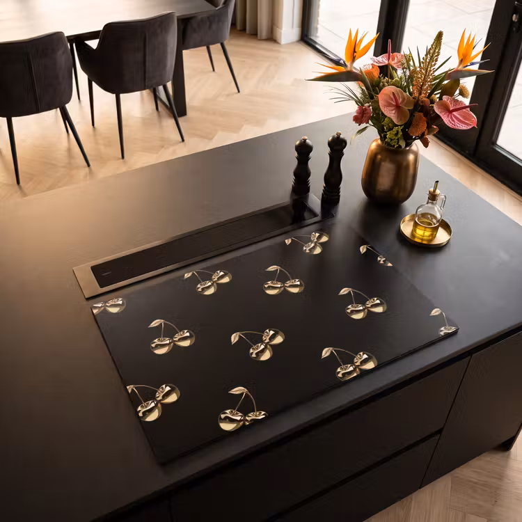 Inductie beschermer - Patroon - Kersen - Goud - Chrome — 3